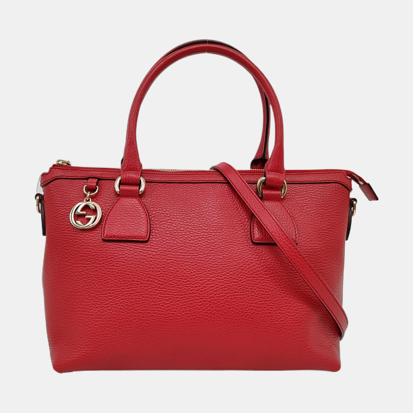 GUCCI Tote bag Red Calf Leather Crossbody Shoulder Bag Tote Golden hardware Removable shoulder strap-(SKU)-958958103