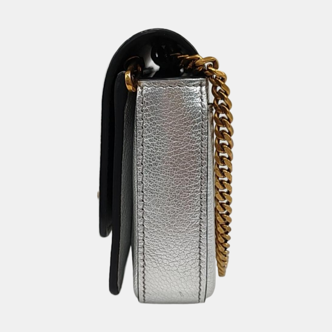 BURBERRY D-Ring Silver cowhide single shoulder bag crossbody bag Golden hardware-(SKU)-959201999