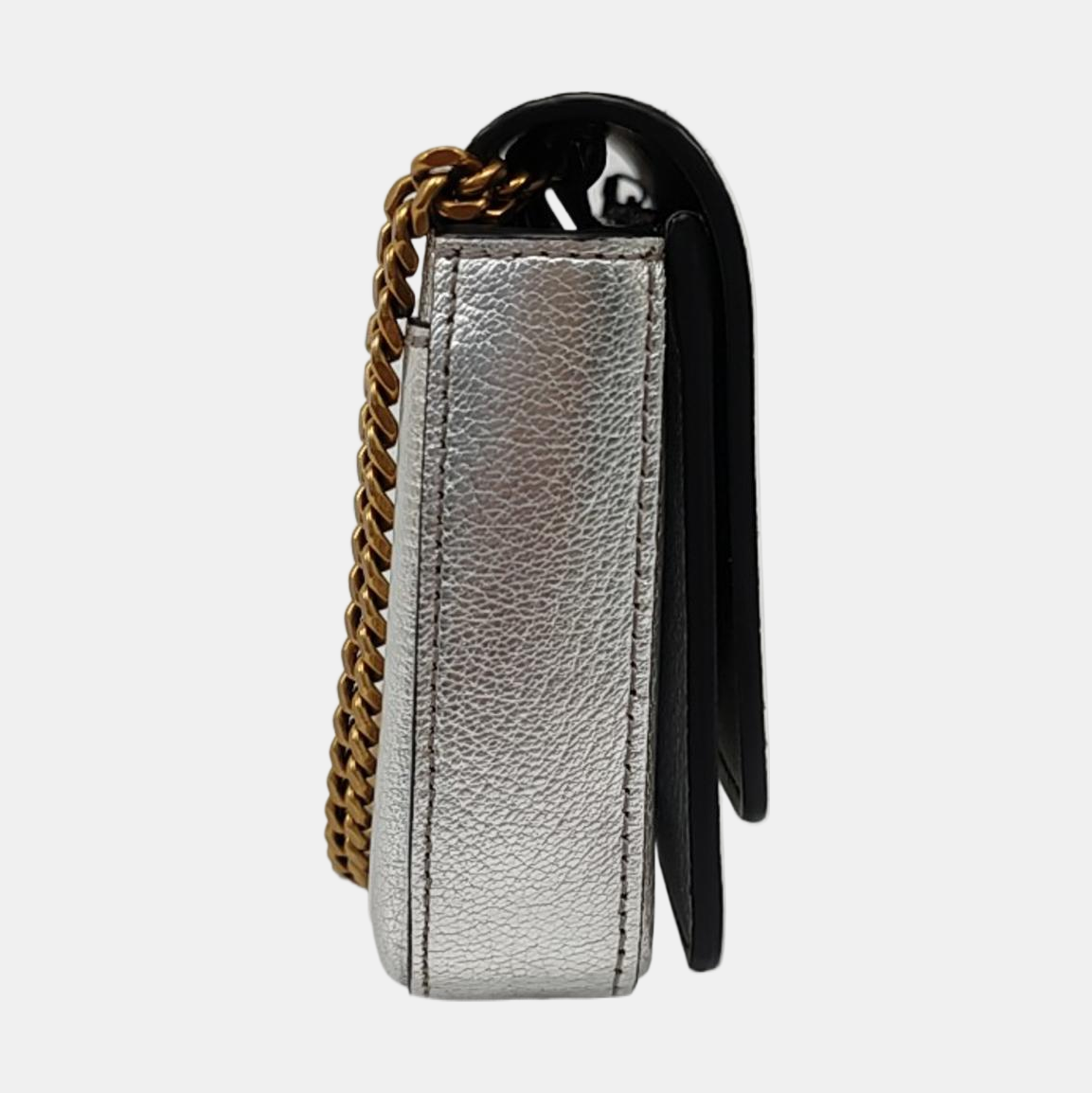 BURBERRY D-Ring Silver cowhide single shoulder bag crossbody bag Golden hardware-(SKU)-959201999