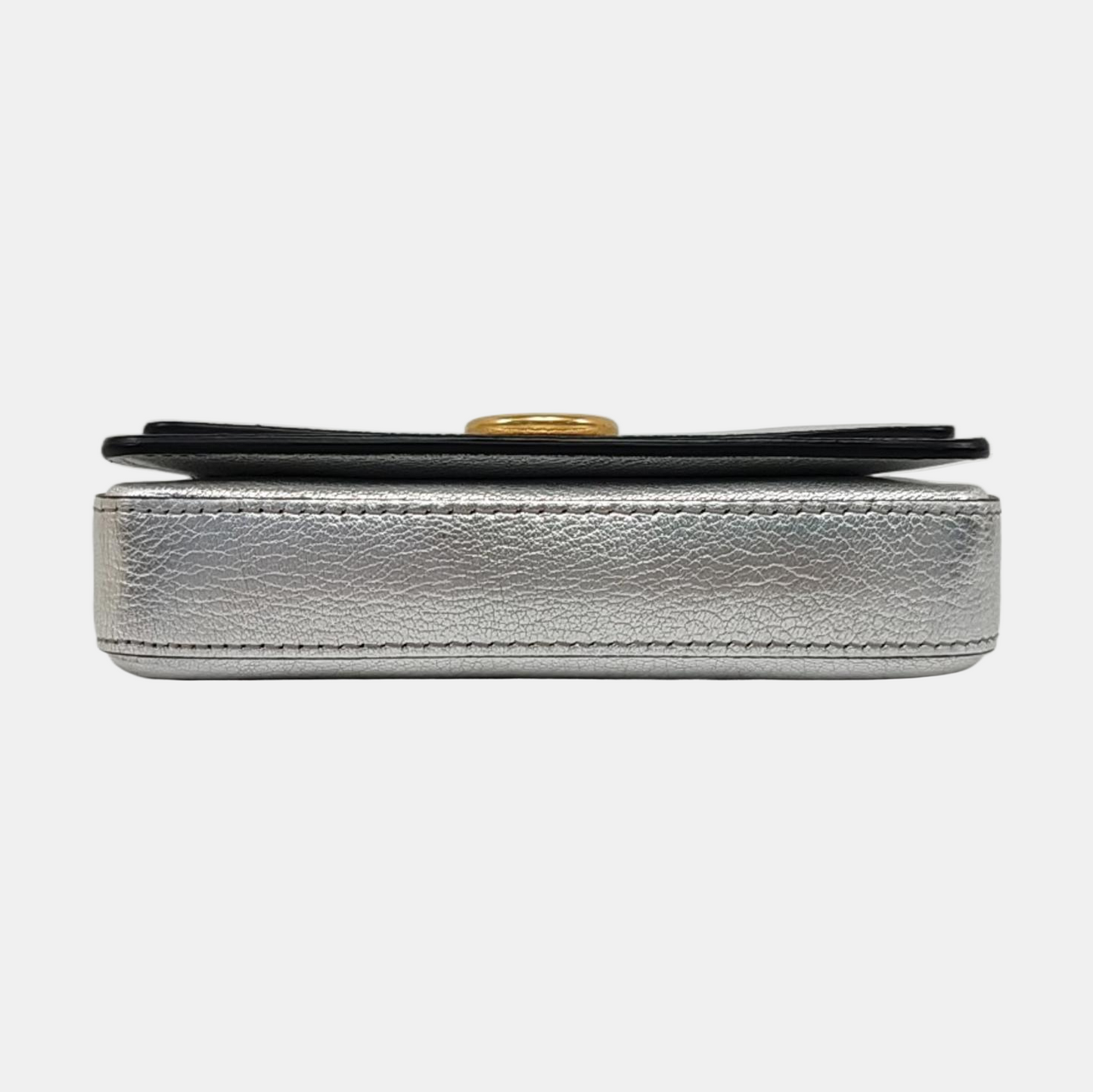 BURBERRY D-Ring Silver cowhide single shoulder bag crossbody bag Golden hardware-(SKU)-959201999