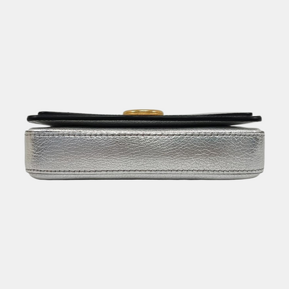 BURBERRY D-Ring Silver cowhide single shoulder bag crossbody bag Golden hardware-(SKU)-959201999