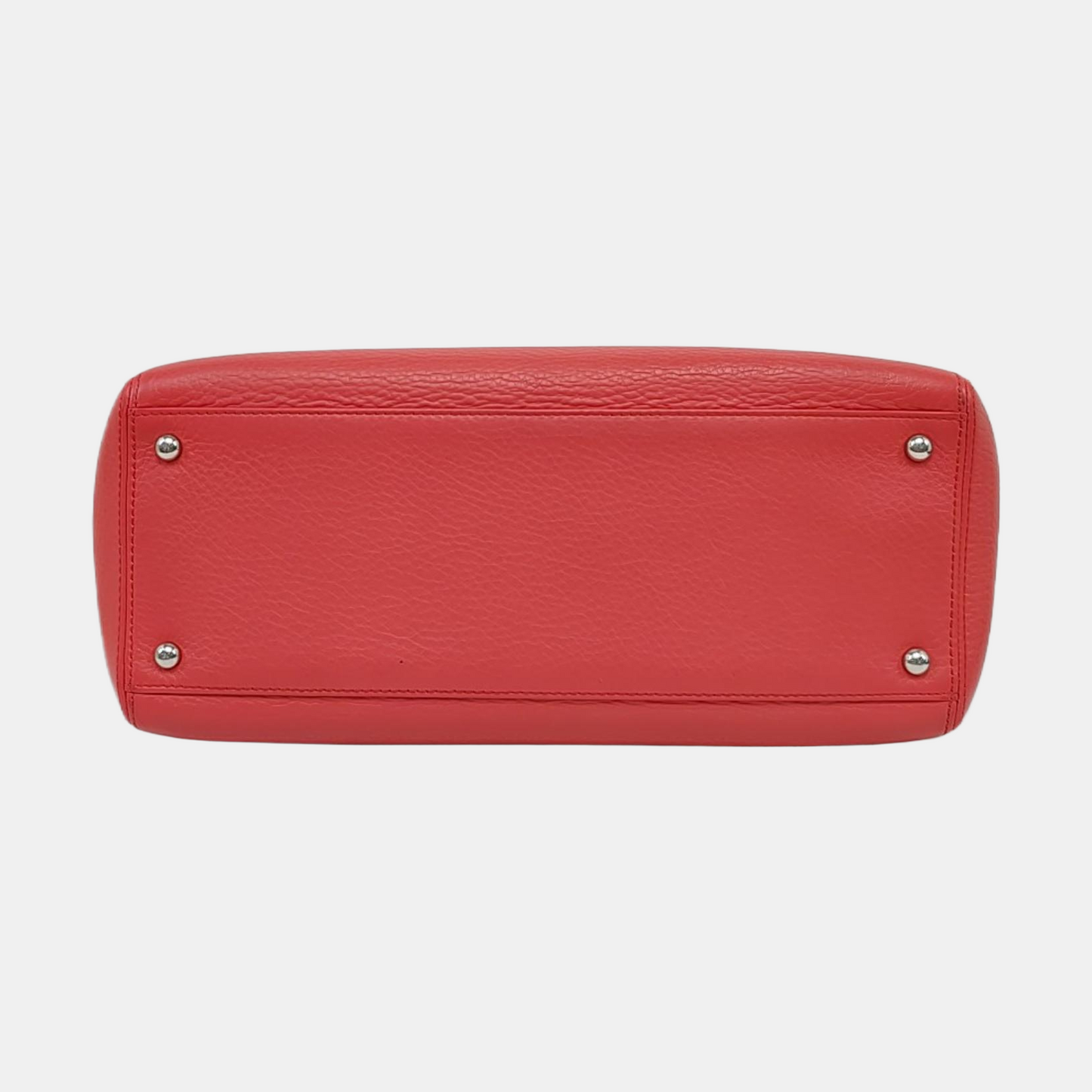 CHANEL CERF Red Textured Leather Tote Bag with Silver Hardware, 19 Compartments-(SKU)-958682844