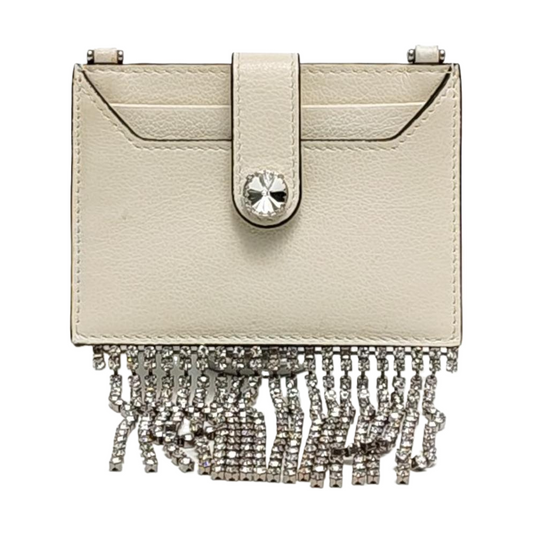 Miu Miu Fringed White Cowhide Fringe Wallet-(SKU)-959067472