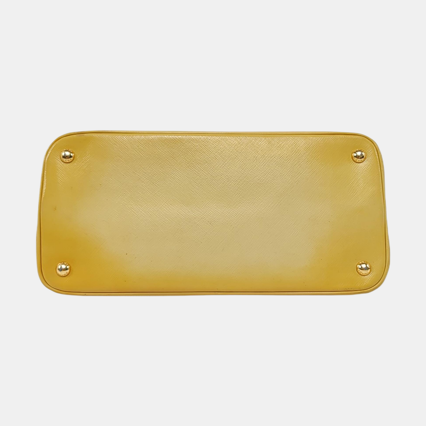 PRADA Promenade Yellow Cowhide Logo Monogram Crossbody Tote Bag Golden hardware Removable shoulder strap-(SKU)-959047479