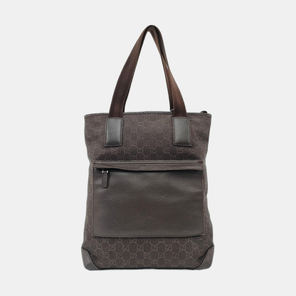 GUCCI Tote bag Brown Canvas Monogrammed Single Shoulder Bag Golden hardware-(SKU)-958908868