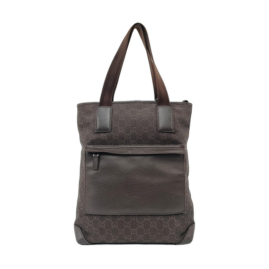 GUCCI Tote bag Brown Canvas Monogrammed Single Shoulder Bag Golden hardware-(SKU)-958908868