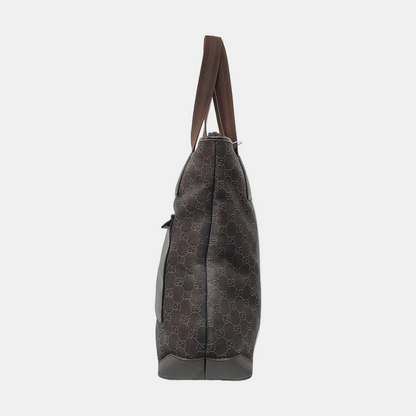GUCCI Tote bag Brown Canvas Monogrammed Single Shoulder Bag Golden hardware-(SKU)-958908868