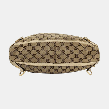 GUCCI Abbey Brown Canvas Monogram Handbag Single Shoulder Bag-(SKU)-959105616