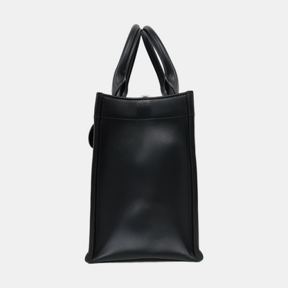 DIOR Book Tote Small Size Black Calfskin Cannage Quilted Single Shoulder Bag Tote Crossbody with Gold Hardware Removable Shoulder Strap-(SKU)-959333294