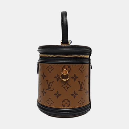 LOUIS VUITTON CANNES Small Brown Coated Canvas Monogram Empreinte Shoulder Bag Tote Crossbody Bag Detachable Strap-(SKU)-959331386