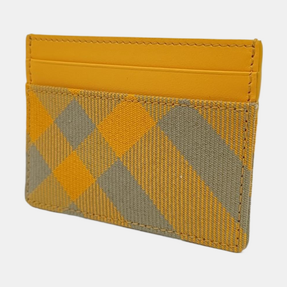 BURBERRY Yellow Coated Canvas Card Holder-(SKU)-959607392