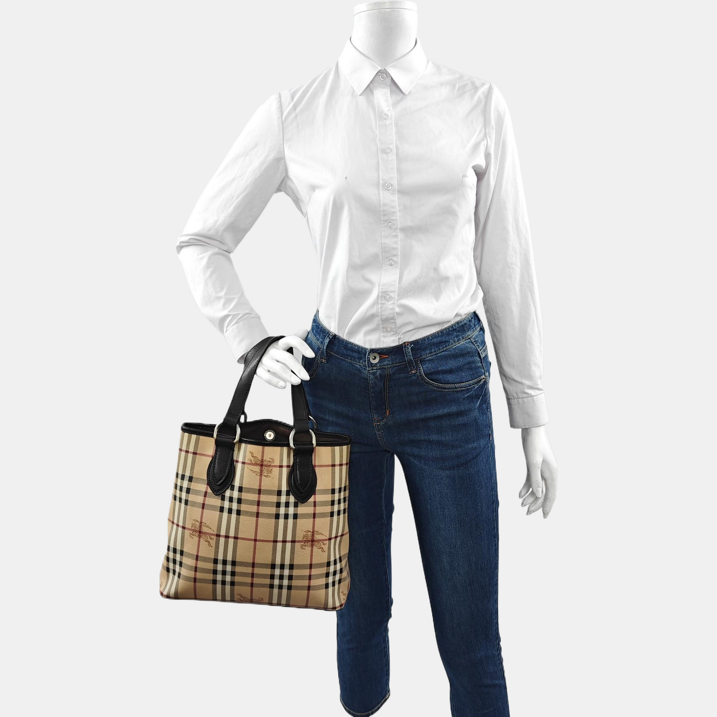 BURBERRY Tote bag Brown Coated Canvas Tote Bag Golden hardware-(SKU)-959310440