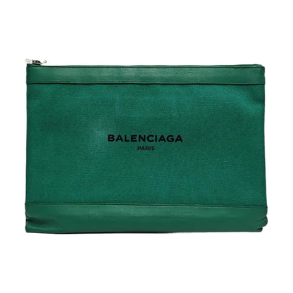 BALENCIAGA Clip Medium size Green Fabric Handbag-(SKU)-959304793