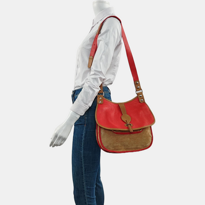 BALENCIAGA Le Cagole Brown Suede Crossbody Single Shoulder Bag Golden hardware-(SKU)-959493893