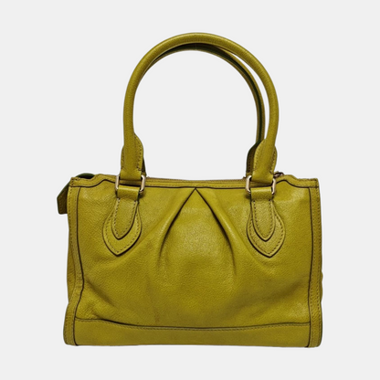 BURBERRY Yellow-Green Cowhide Single Shoulder Bag, Handbag, Crossbody Golden hardware Removable shoulder strap-(SKU)-959530790