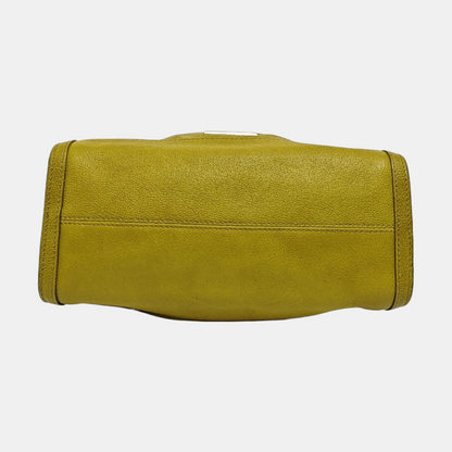BURBERRY Yellow-Green Cowhide Single Shoulder Bag, Handbag, Crossbody Golden hardware Removable shoulder strap-(SKU)-959530790