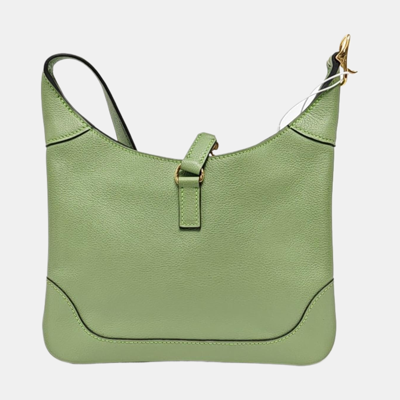 HERMÈS Trim 24 Avocado Green Evercolor Leather Crossbody Shoulder Bag Golden Hardware Y Stamp-(SKU)-959511633