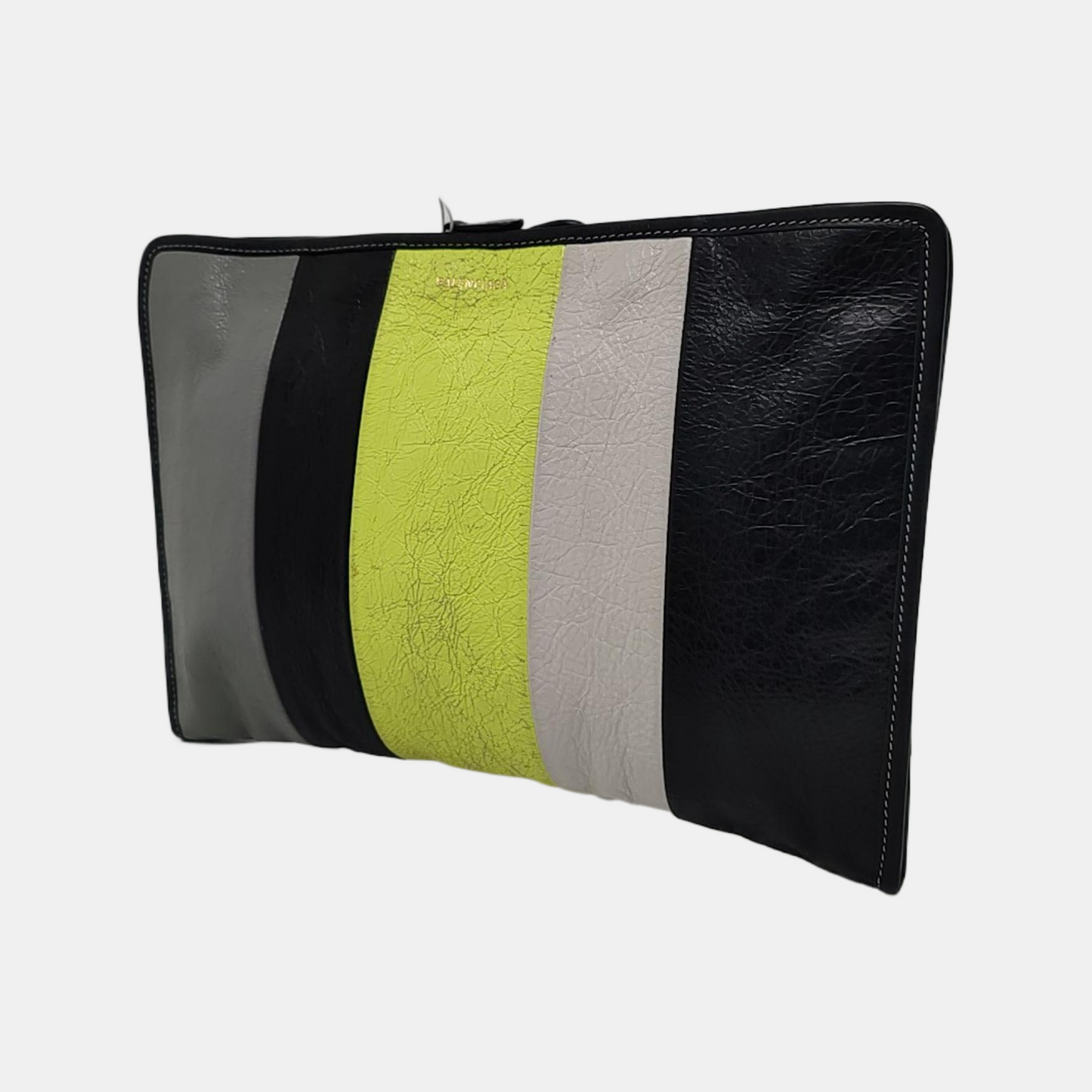 BALENCIAGA Bazar Multicolor Cowhide Clutch Silver Hardware-(SKU)-959771071