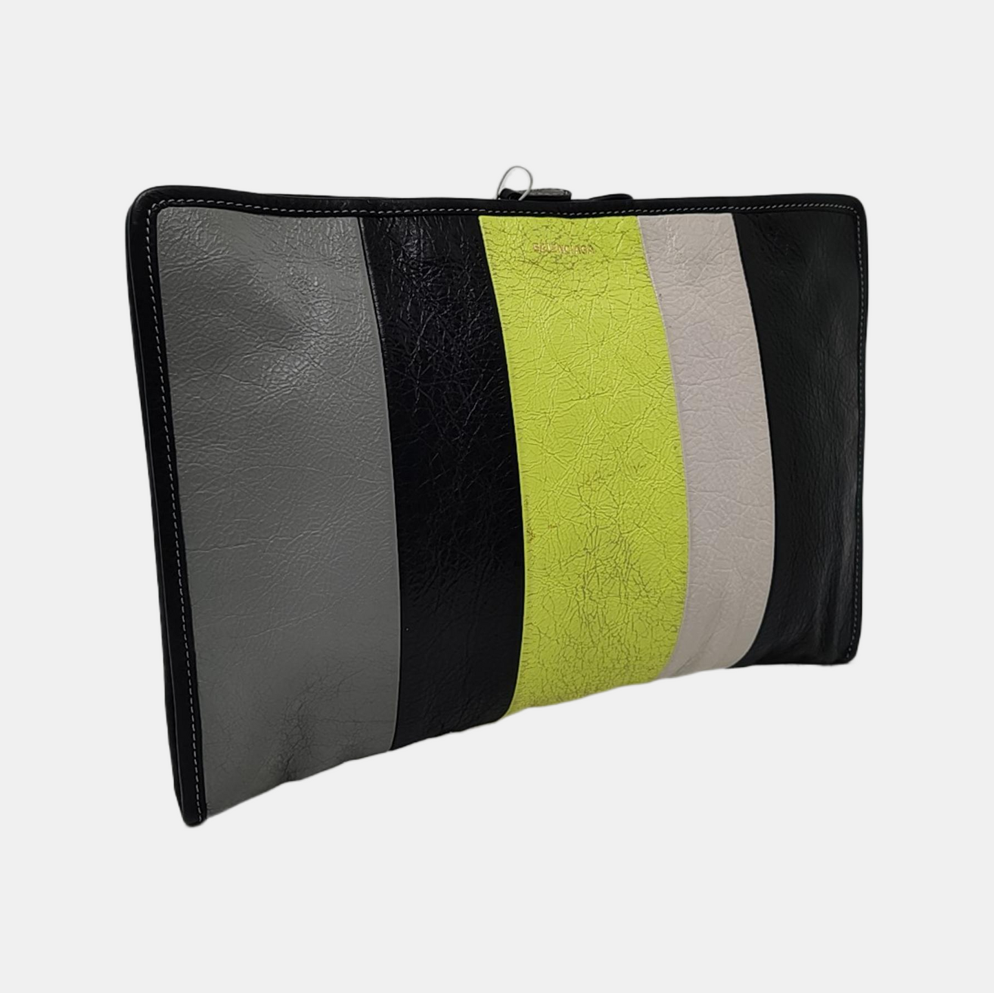 BALENCIAGA Bazar Multicolor Cowhide Clutch Silver Hardware-(SKU)-959771071