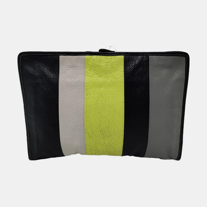 BALENCIAGA Bazar Multicolor Cowhide Clutch Silver Hardware-(SKU)-959771071