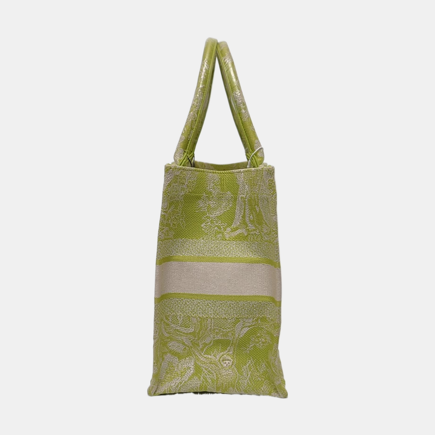 DIOR Book Tote Medium Yellow Fabric Embroidered Handbag-(SKU)-959513521