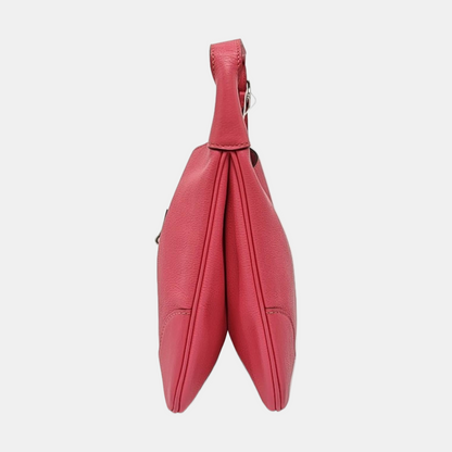 HERMÈS Trim 24 Lipstick Pink Evercolor Calfskin Crossbody Shoulder Bag with Silver Hardware, Y-(SKU)-959575297