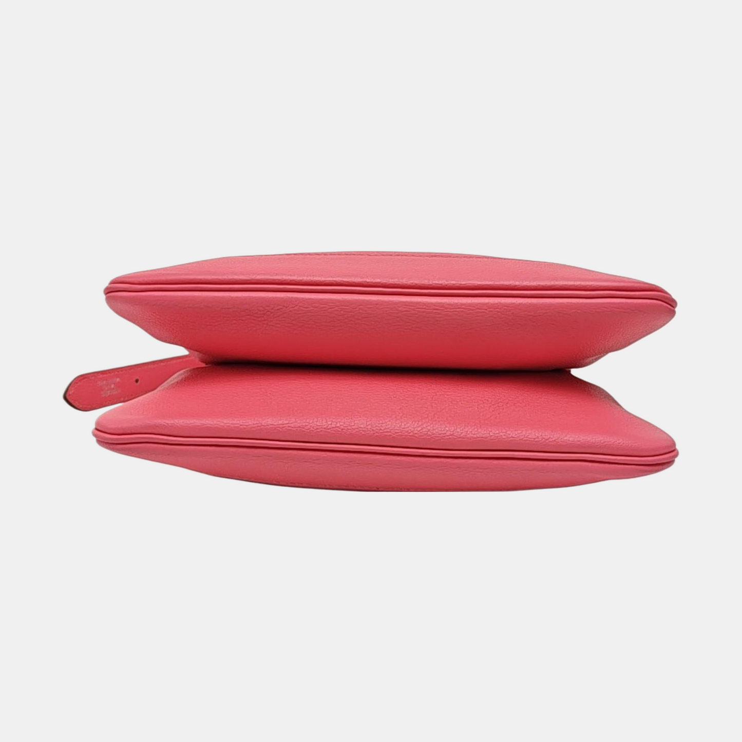 HERMÈS Trim 24 Lipstick Pink Evercolor Calfskin Crossbody Shoulder Bag with Silver Hardware, Y-(SKU)-959575297