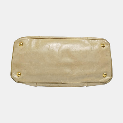 Miu Miu Tote bag Yellow Cowhide Single Shoulder Handbag Crossbody Bag Golden hardware Removable shoulder strap-(SKU)-958319831