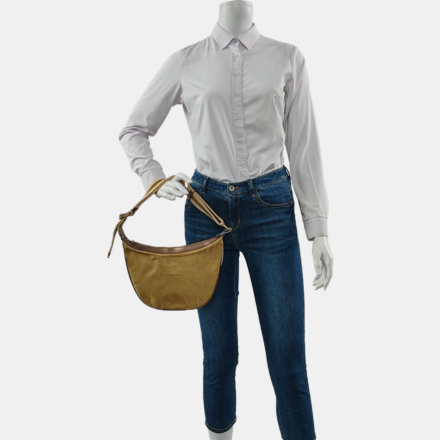GUCCI GG Marmont Khaki Fabric Handbag Golden hardware-(SKU)-959772601