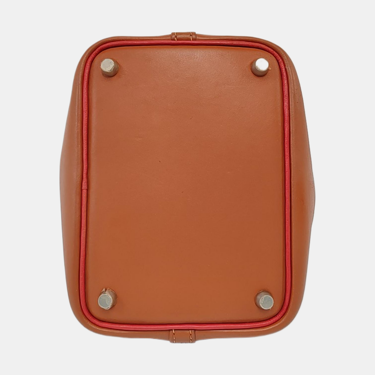 HERMÈS Picotin 18 Maple Brown Calfskin Handbag Silver Hardware 🄷 Engraving-(SKU)-959654891