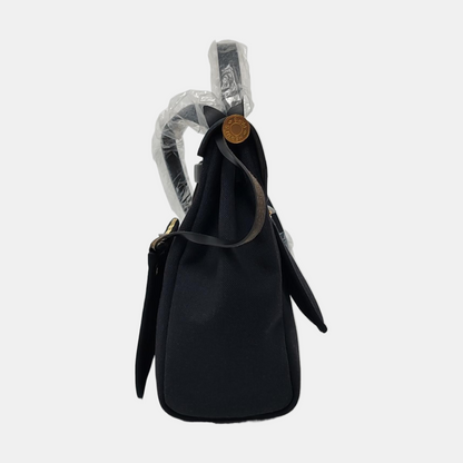 HERMÈS Herbag 31 Black Canvas Crossbody Shoulder Bag with Gold Hardware, Y, Detachable Strap with Pouch-(SKU)-959733479