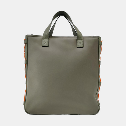 DIOR Dior And Sacal Green Nylon Saddle Bag Single Shoulder Bag Gray Hardware Removable Strap-(SKU)-959664261