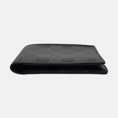 LOUIS VUITTON SLENDER Gray Coated Canvas Chessboard Plaid Wallet-(SKU)-959718553