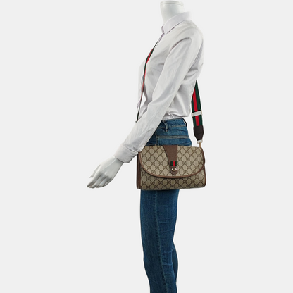 GUCCI Ebony Canvas Handbag Golden hardware-(SKU)-959784440