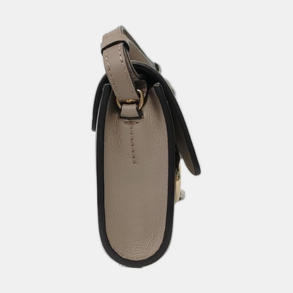 Chloé Faye Gray Cowhide Crossbody Single Shoulder Bag Golden Silver Hardware Removable shoulder strap-(SKU)-959793596