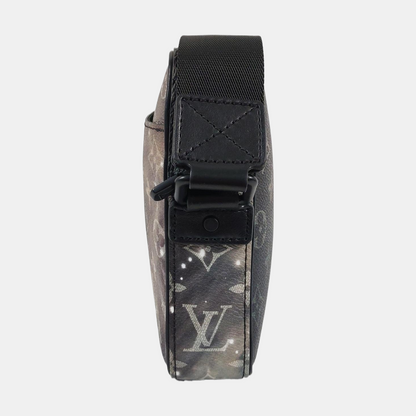 LOUIS VUITTON ALPHA Grey Coated Canvas Monogram Printed Camera Bag Shoulder Bag Crossbody Bag Black Hardware-(SKU)-959853480