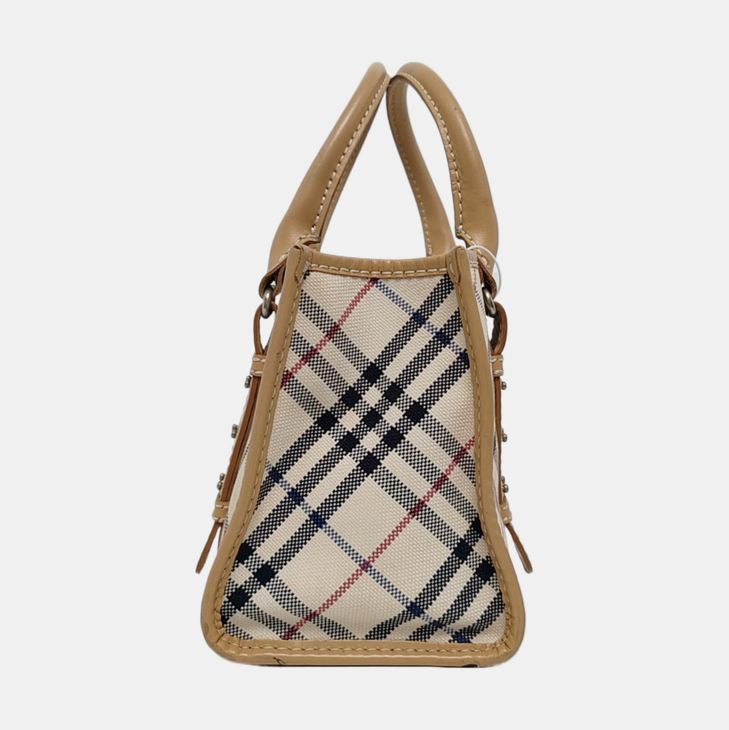 BURBERRY Tote bag Beige Canvas Handbag Silver Hardware-(SKU)-959771657