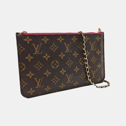 LOUIS VUITTON NEVERFULL Dark Brown Coated Canvas Monogrammed Shopping Bag Handbag Golden hardware-(SKU)-959999069