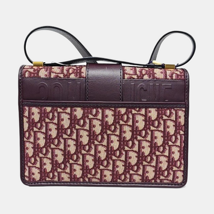 DIOR 30 Montaigne Red Canvas Monogram Montaigne Bag Single Shoulder Bag Gold Hardware Removable Strap-(SKU)-959967300
