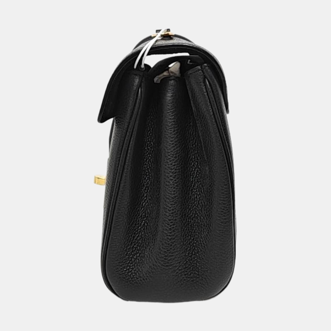 CELINE 16 Teen Black Calfskin Shoulder Bag with Gold Hardware and Detachable Strap-(SKU)-959806698