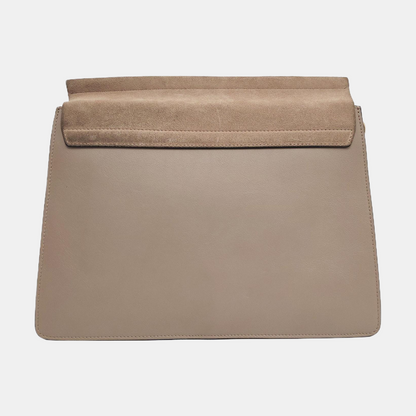 Chloé Faye Medium size Grey Cowhide Crossbody Bag Golden Silver Hardware Removable shoulder strap-(SKU)-960170857