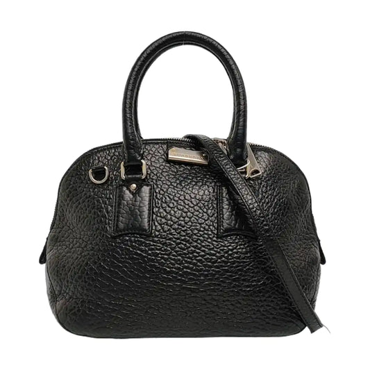 BURBERRY Sartorial Orchard Black Leather Single Shoulder Bag Handbag Crossbody Golden hardware Removable shoulder strap-(SKU)-960007114