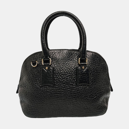 BURBERRY Sartorial Orchard Black Leather Single Shoulder Bag Handbag Crossbody Golden hardware Removable shoulder strap-(SKU)-960007114