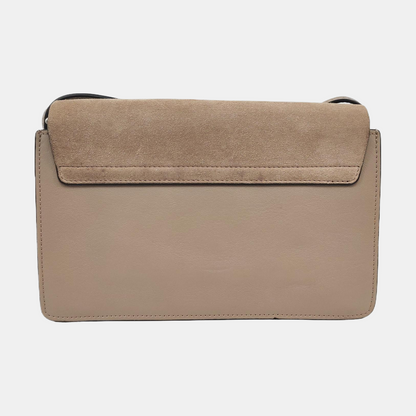 Chloé Faye Small size Grey Leather Single Shoulder Bag Golden Silver Hardware-(SKU)-959251490