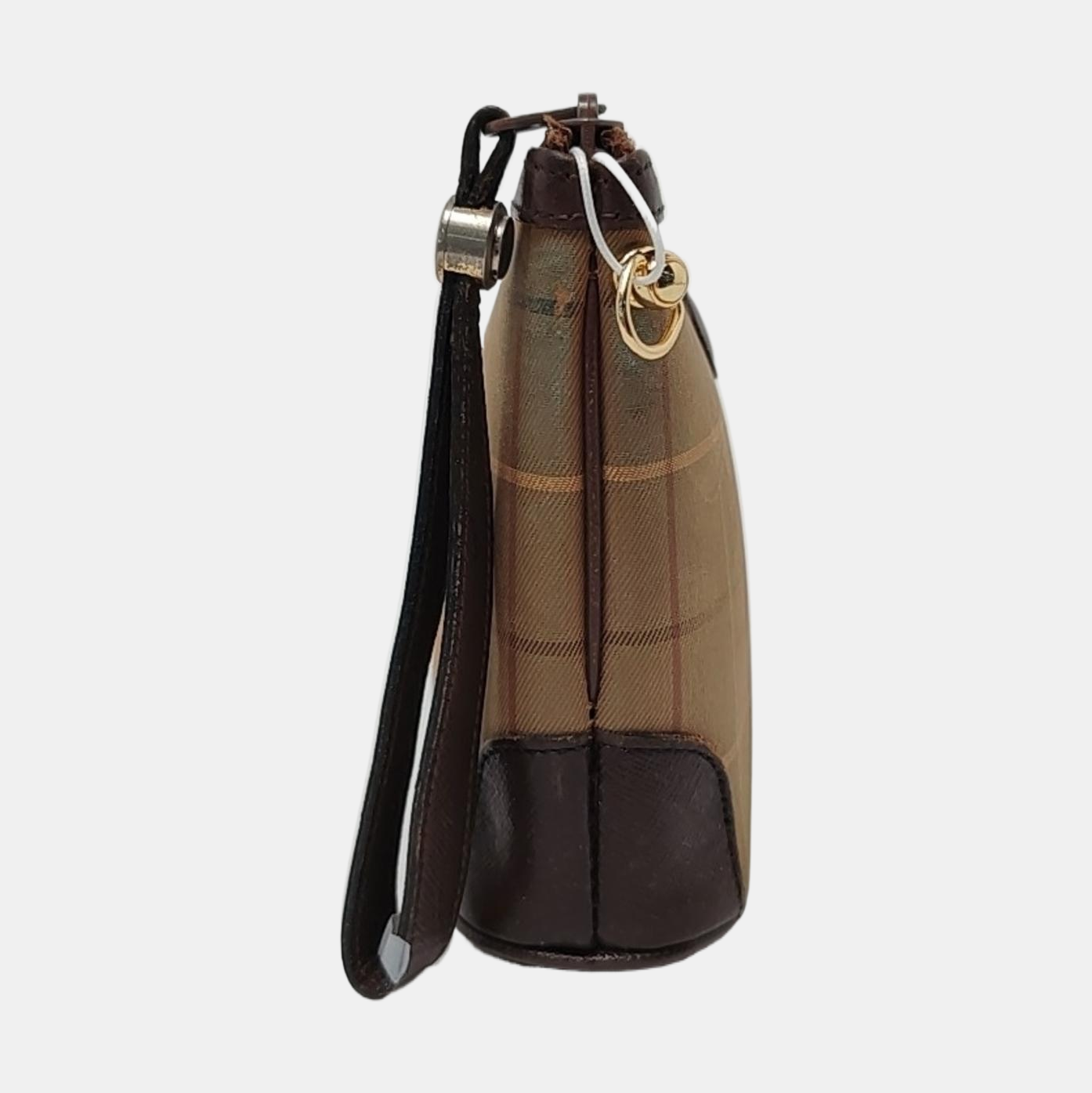 BURBERRY Light Green Canvas Clutch Golden hardware-(SKU)-959769066