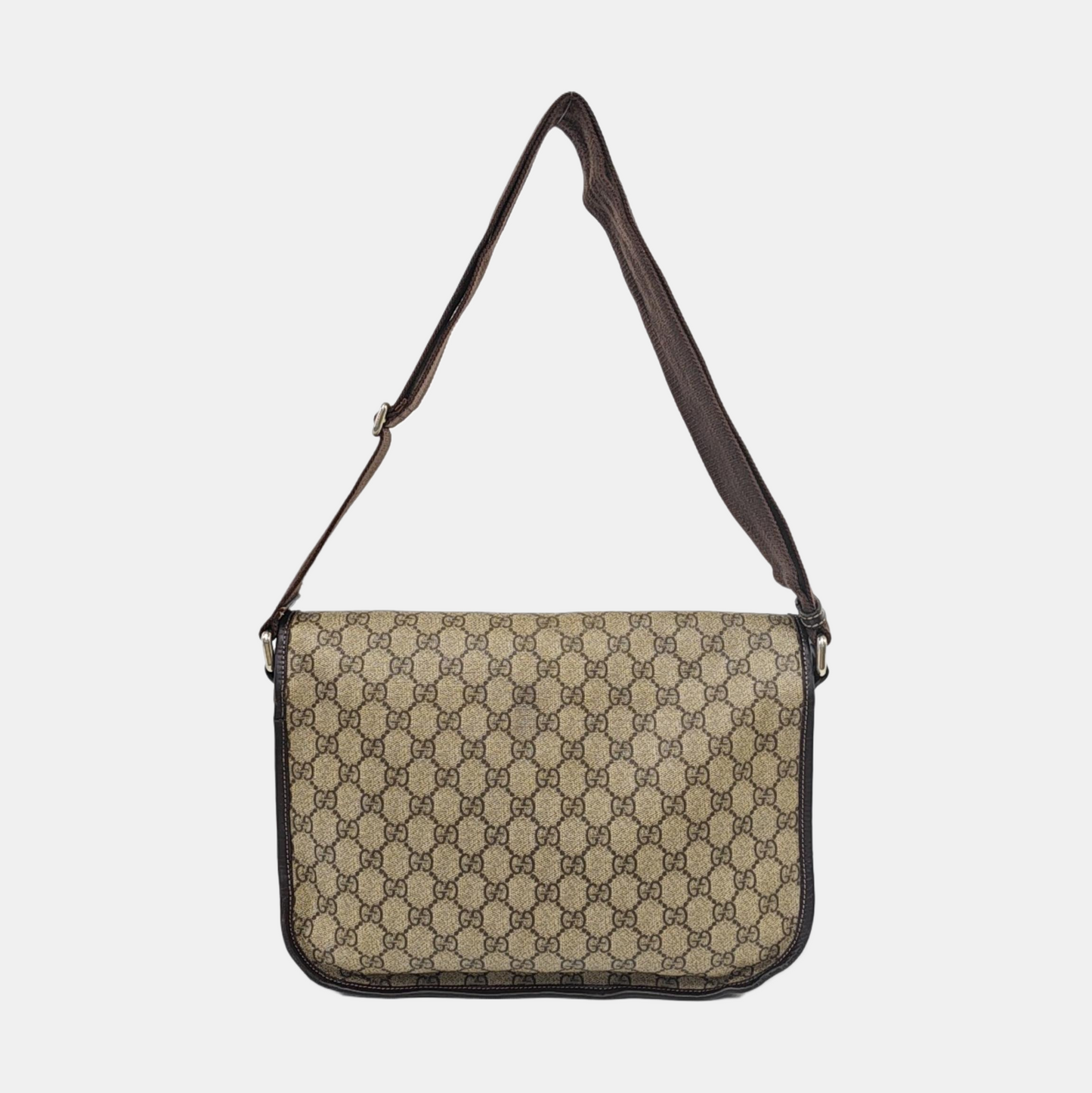 GUCCI GG Imprime Ebony Coated Canvas Monogram Single Shoulder Bag Golden hardware-(SKU)-959825887