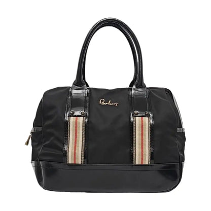 BURBERRY Tote bag Black Nylon Stud Handbag Golden hardware-(SKU)-960194301