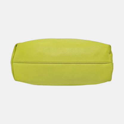 LOEWE Flamenco Purse Green Lamb Skin Crossbody Shoulder Bag Handbag Gold Hardware 2 Removable Straps-(SKU)-960343702