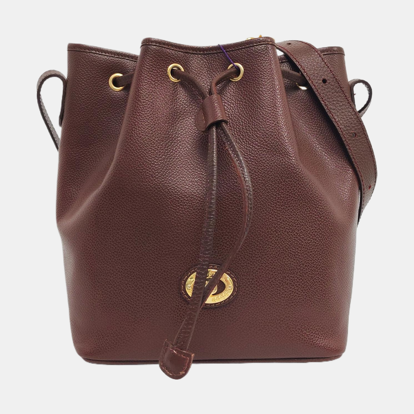 BURBERRY Bucket bag Dark Brown Cowhide Shoulder Bag Single Shoulder Bag Handbag Golden hardware-(SKU)-960309716