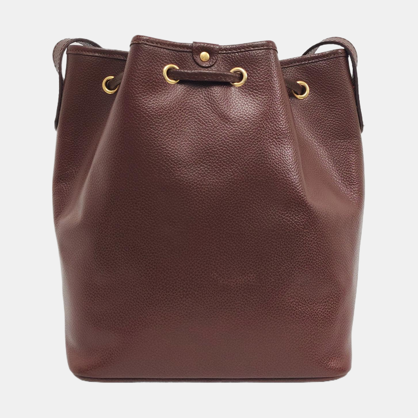 BURBERRY Bucket bag Dark Brown Cowhide Shoulder Bag Single Shoulder Bag Handbag Golden hardware-(SKU)-960309716